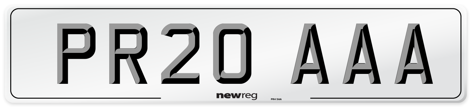 PR20 AAA Number Plate from New Reg